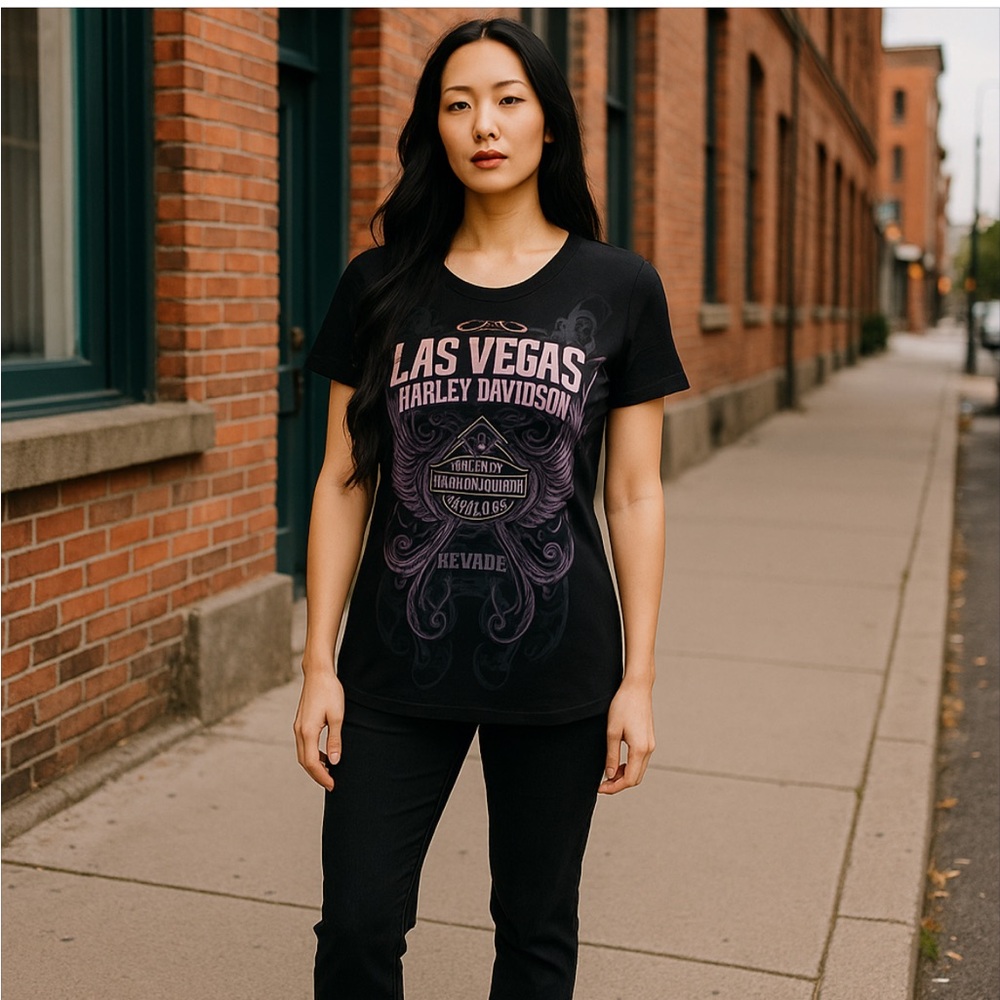 Harley Davidson beautiful black T-shirt